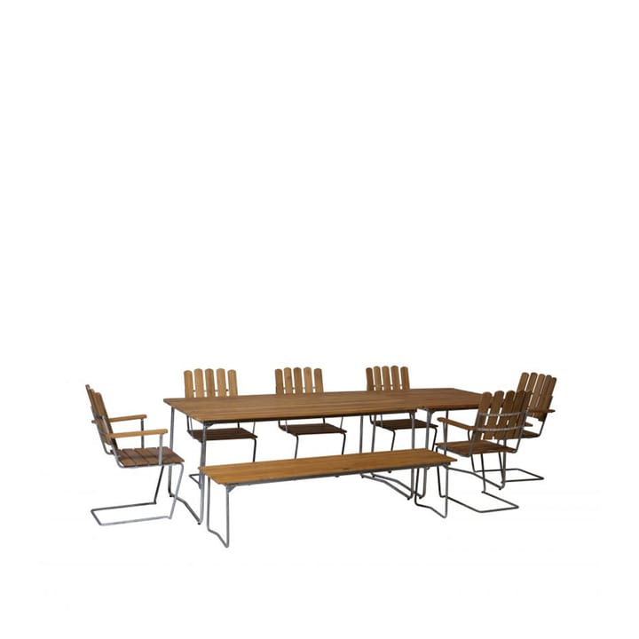 A2 armchair - Oak oil-hot-dip galvanized stand - Grythyttan Stålmöbler