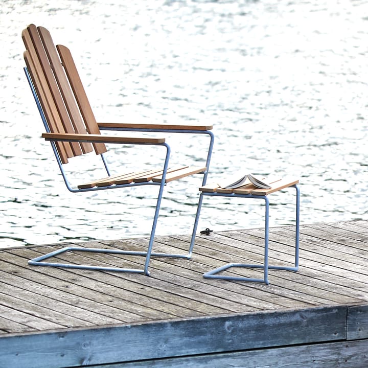 A3 table/footstool - Oak oil-hot-dip galvanized stand - Grythyttan Stålmöbler
