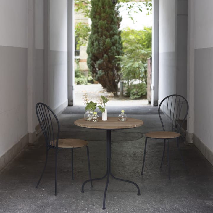 Akleja chair - Teak-dark grey stand - Grythyttan Stålmöbler