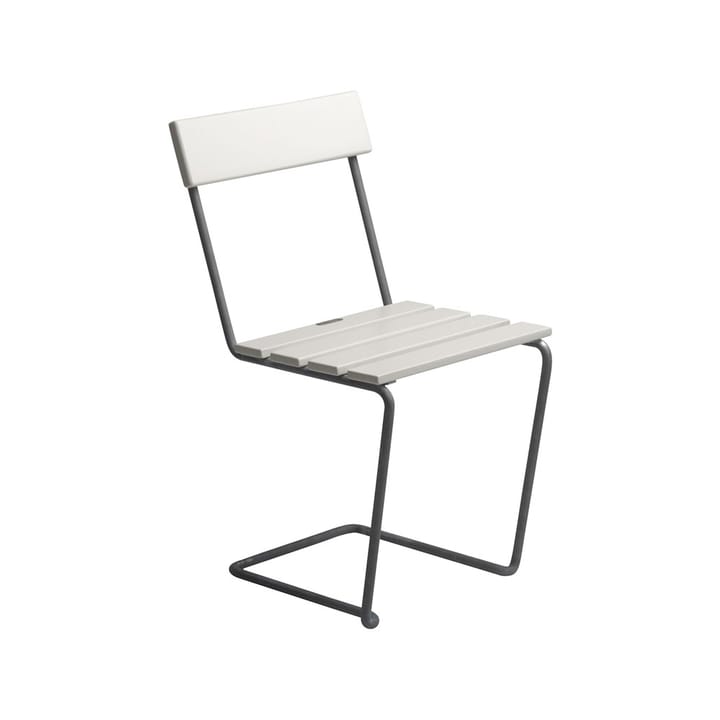 Stol 1 chair - White lacquer oak-hot-dip galvanized - Grythyttan Stålmöbler