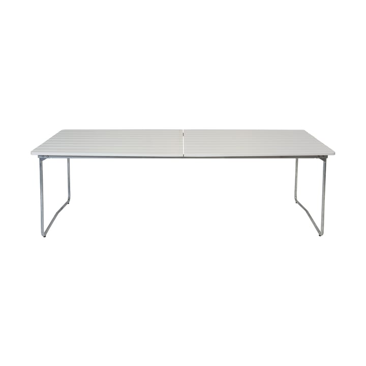 Table B31 dining table 230 cm - White lacquered oak-galvanized legs - Grythyttan Stålmöbler
