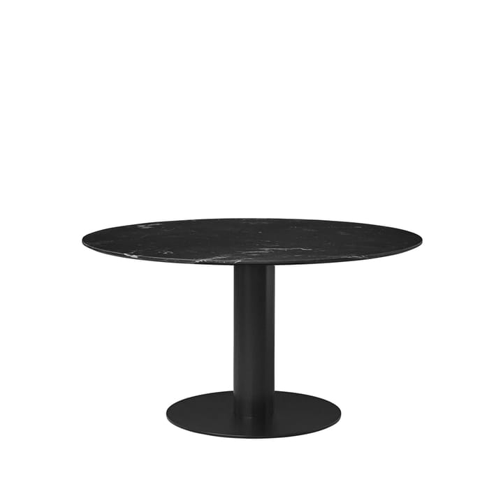 Gubi 2.0 dining table - Marble black. ø130. black stand - GUBI