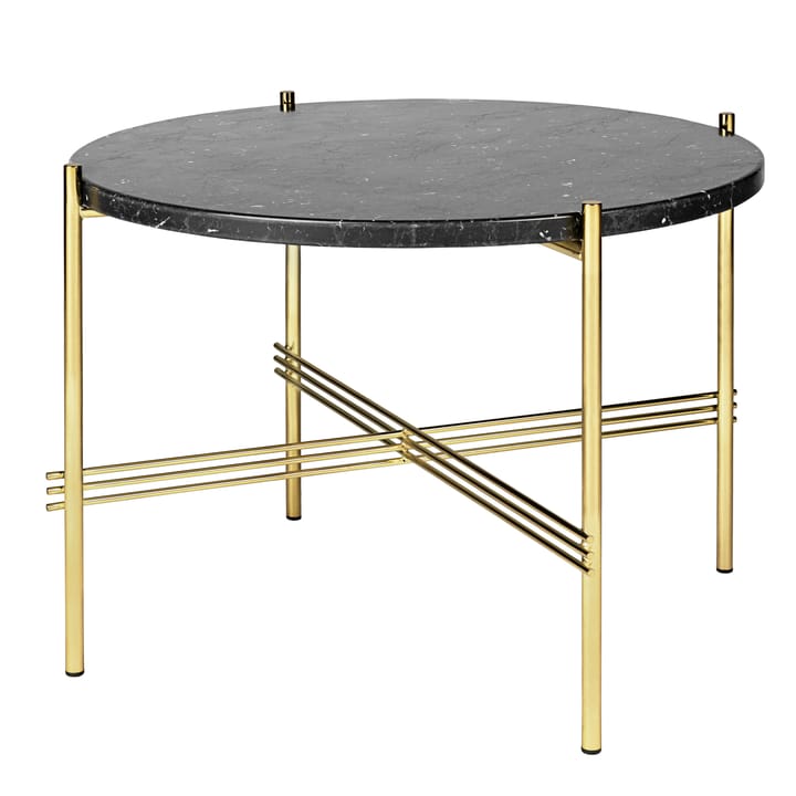 Ts sofa table brass legs O 55 Cm - Black marble - GUBI