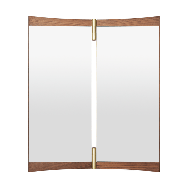 Vanity mirror 2 - Walnut-brass - GUBI