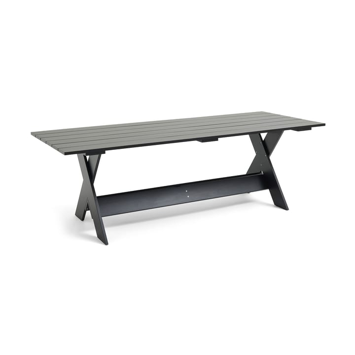 Crate Dining Table 230x89.5 cm lacquered pine - Black - HAY