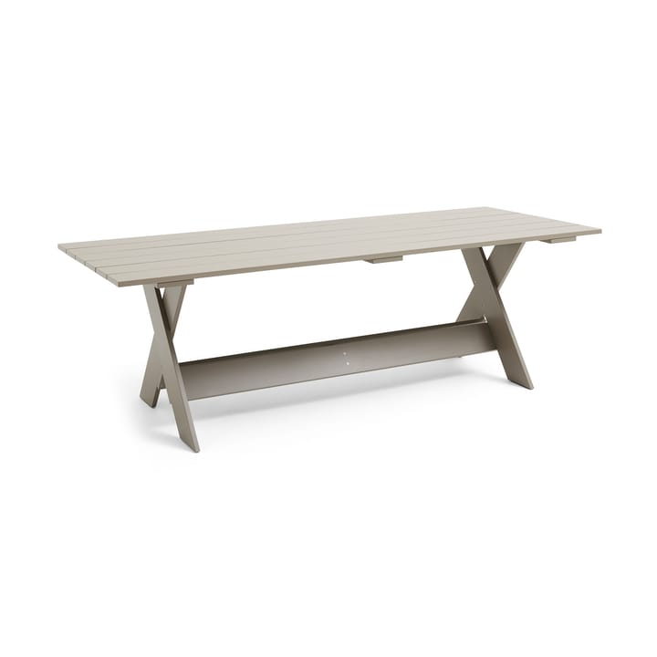 Crate Dining Table 230x89.5 cm lacquered pine - London fog - HAY