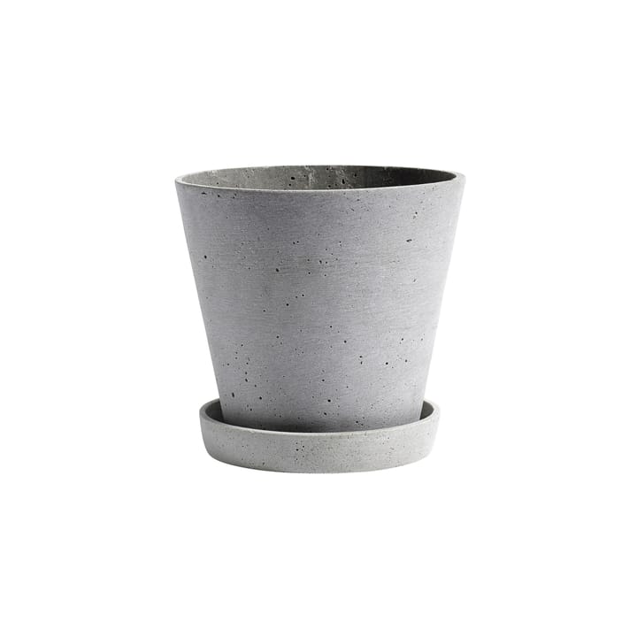 HAY Flowerpot with saucer XL Ø21.5 cm - Grey - HAY