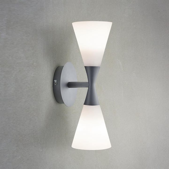 Harlekin duo wall lamp - graphite grey-white - Herstal