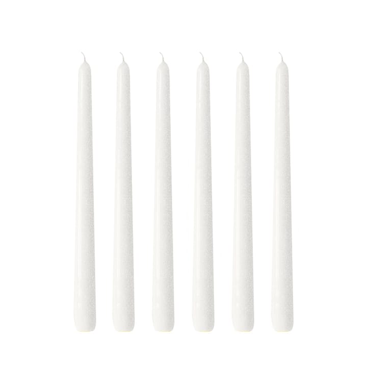Herrgårdsljus candles 30 cm 6-pack  - Pearl white glossy - Hilke Collection