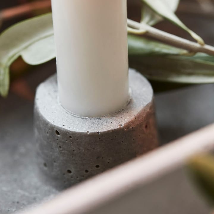 Marb advent candle stick 13x35 cm - Concrete - House Doctor