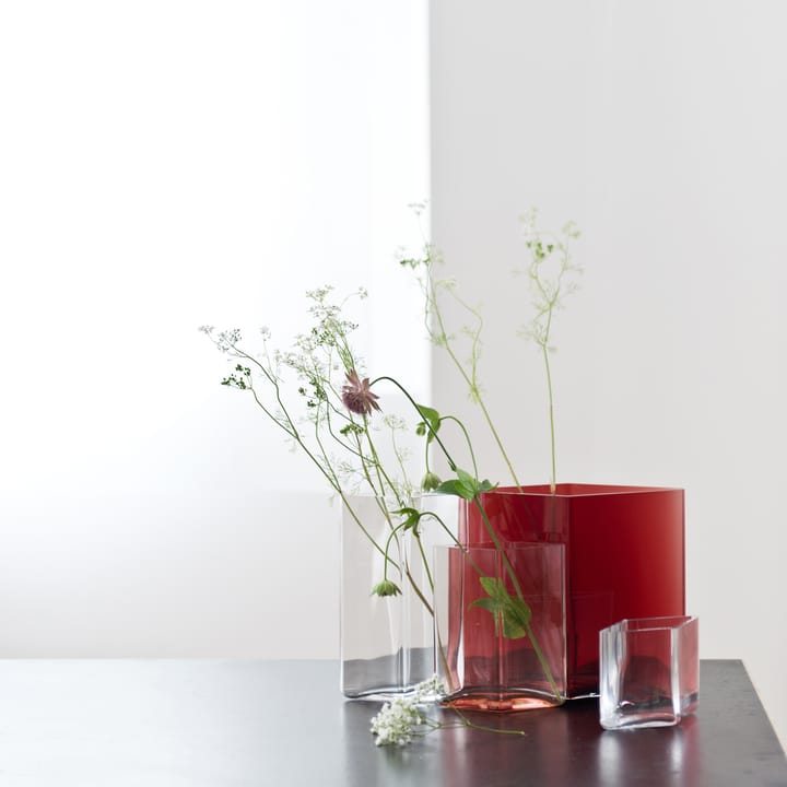 Ruutu vase 11.5x14 cm - cranberry - Iittala