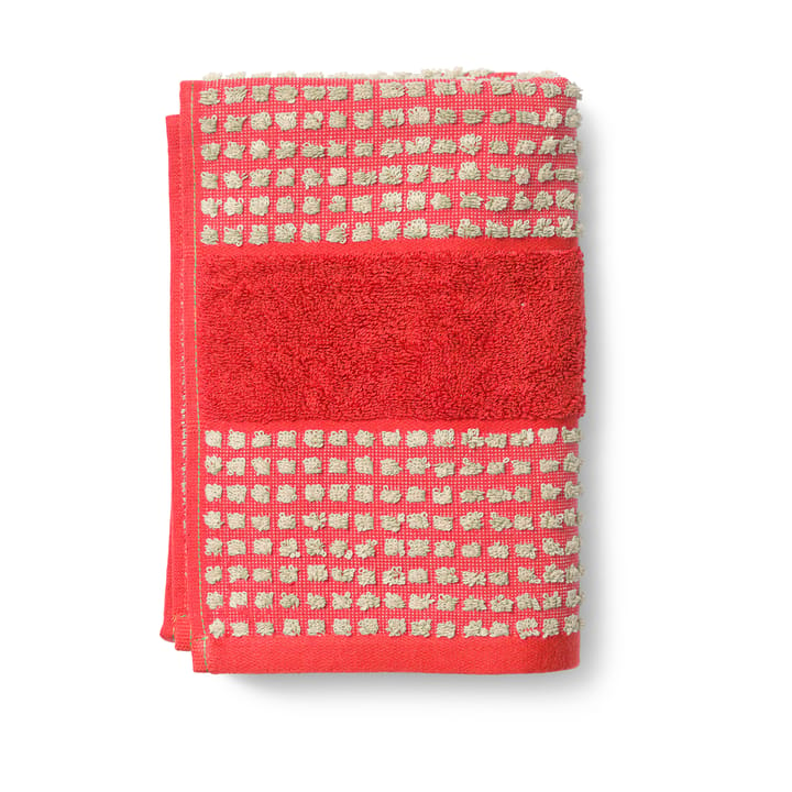 Check towel 50x100 cm - Red-sand - Juna