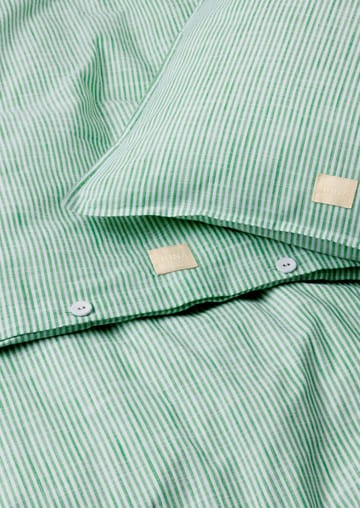 Monochrome Lines bedding set 150x210 cm - Green-white - Juna