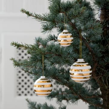 Omaggio Christmas baubles 3-pack - gold - Kähler