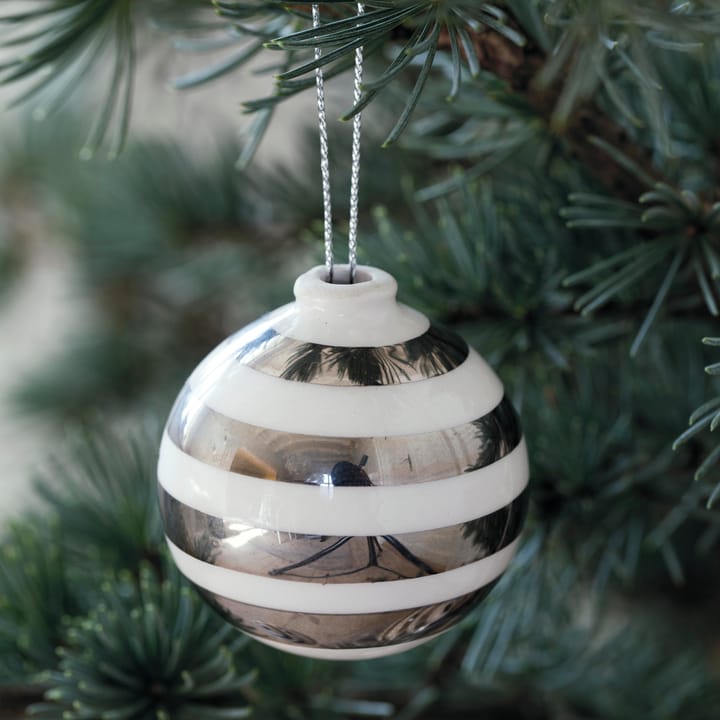 Omaggio Christmas baubles 3-pack - silver - Kähler