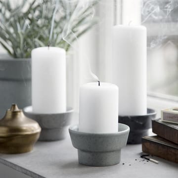 Ombria pillar candle holder - granite green - Kähler
