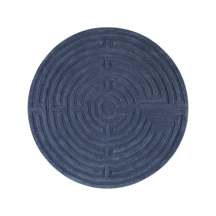 Minilabyrinth rug round - Storm blue, 130 cm - Kateha