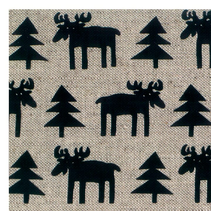 Moose table mat - beige-black - Klippan Yllefabrik