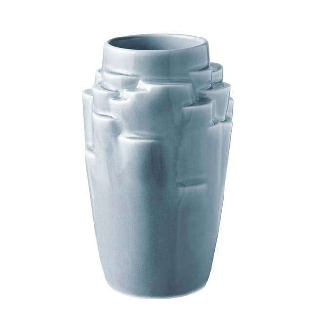 Plateau vase 17 cm - lightblue - Knabstrup Keramik