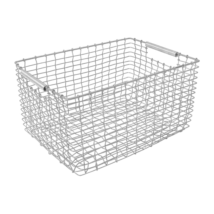 Rectangular 23 storage basket - Galvanised steel - KORBO