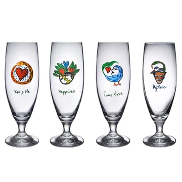Friendship beer glass 50 cl - true love - Kosta Boda