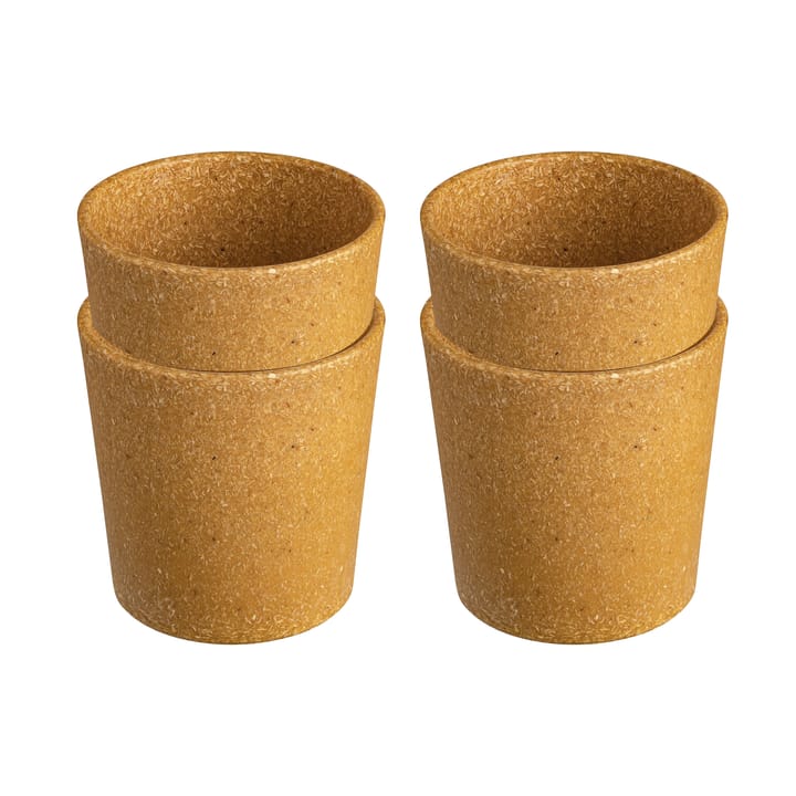 Connect cup S 19 cl 4-pack - Natural wood - Koziol