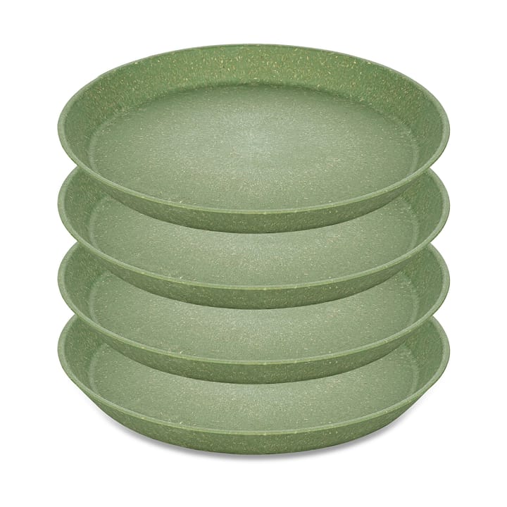 Connect small plate Ø20.5 cm 4-pack - Natural leaf green - Koziol