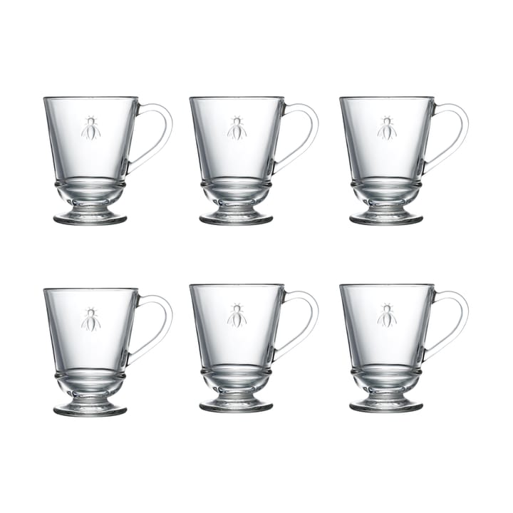Abeille glass with handle 28 cl 6-pack - Clear - La Rochère