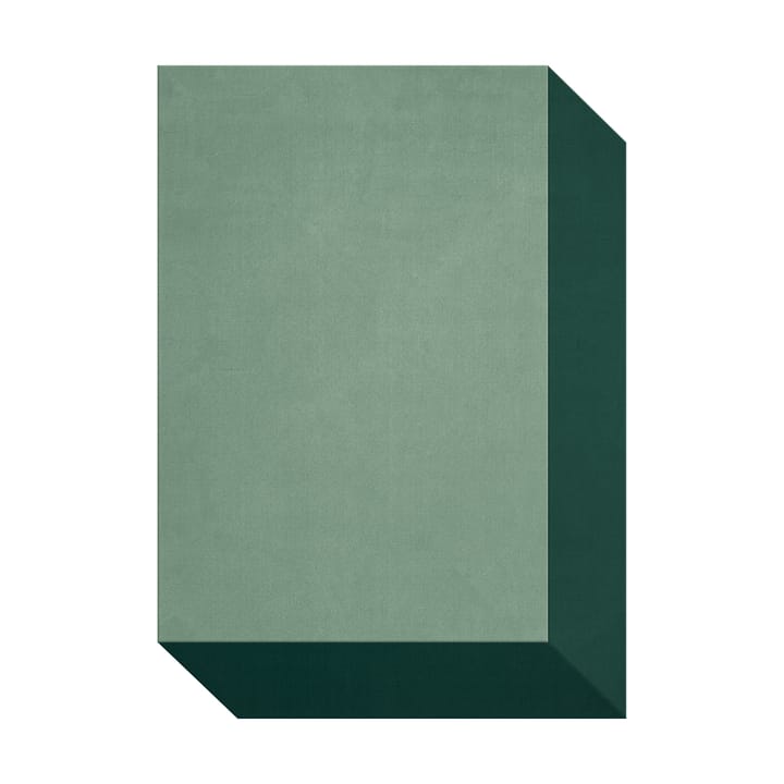 Teklan box wool rug - Greens, 200x300 cm - Layered