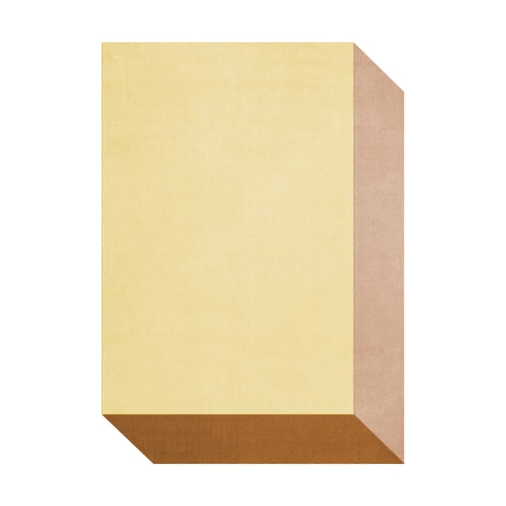 Teklan box wool rug - Yellows, 180x270 cm - Layered