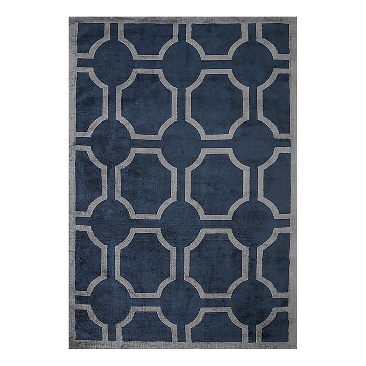 Viskos ovals rug , 160x250 cm - midnight blue (blue) - Layered