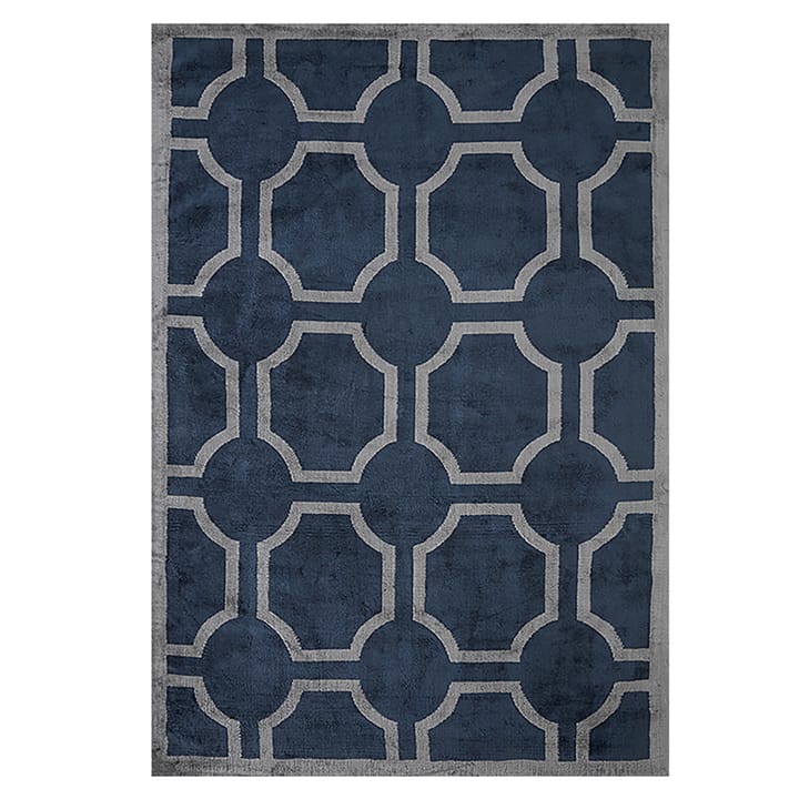 Viskos ovals rug , 200x320 cm - midnight blue (blue) - Layered