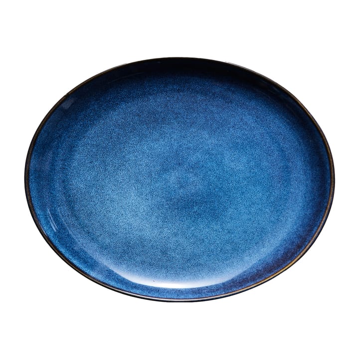 Amera oval plate 29x22.5 cm - Blue - Lene Bjerre