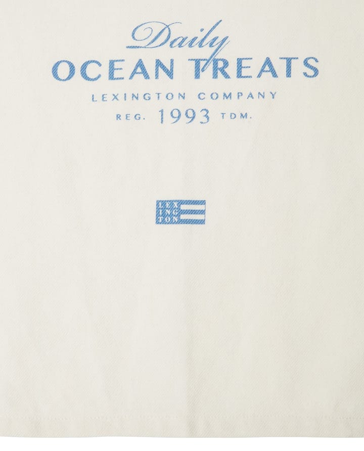 Ocean treats printed Cotton kitchen towel 50x70 cm - White - Lexington