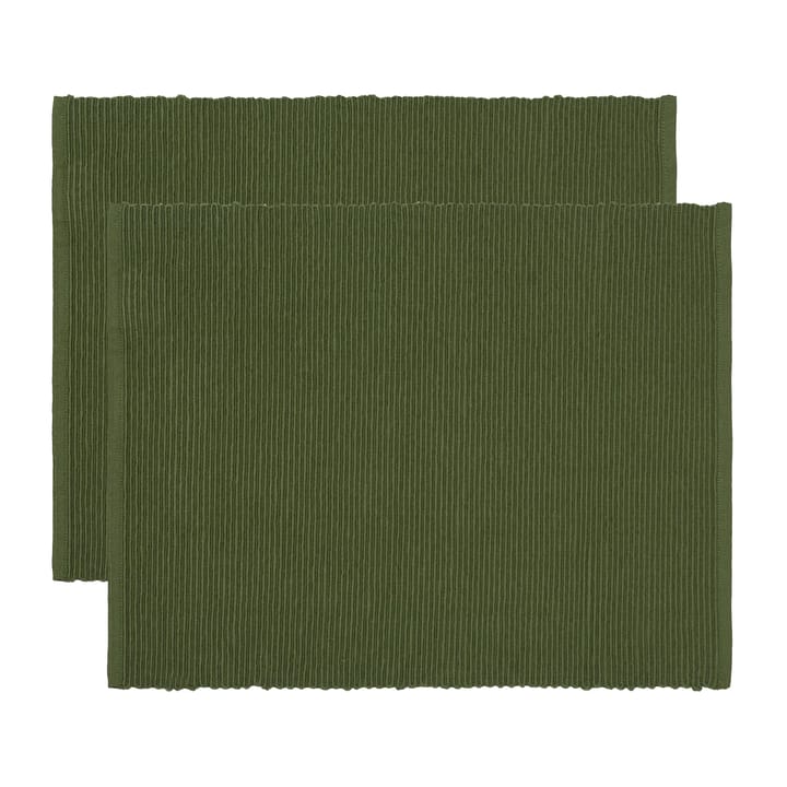 Uni placemat 35x46 cm 2-pack - Dark olive green - Linum