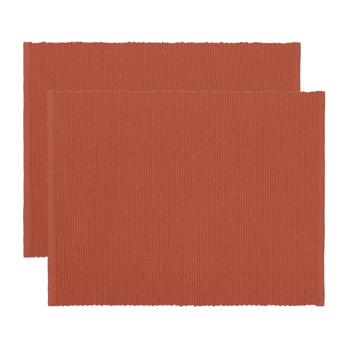 Uni placemat 35x46 cm 2-pack - Rust orange - Linum