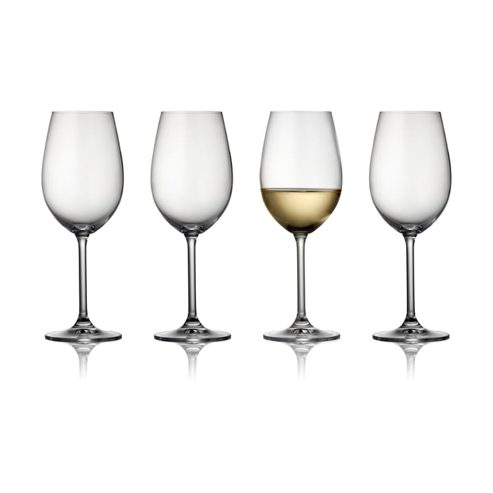Clarity white wine glass 35 cl 4-pack - Clear - Lyngby Glas