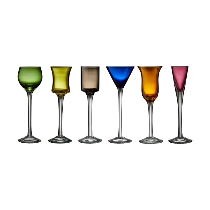 Lyngby Glas snaps glass 2.5-5 cl 6 pieces - Mix - Lyngby Glas