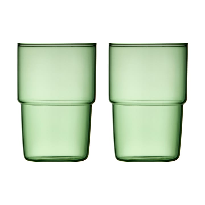 Torino drinking glass 40 cl 2-pack - Green - Lyngby Glas
