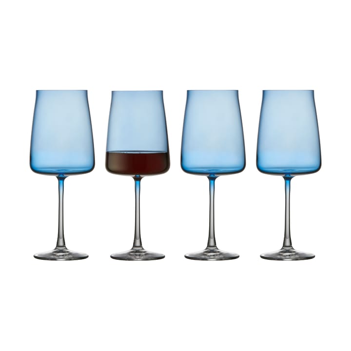 Zero red wine glass 54 cl 4-pack - Blue - Lyngby Glas