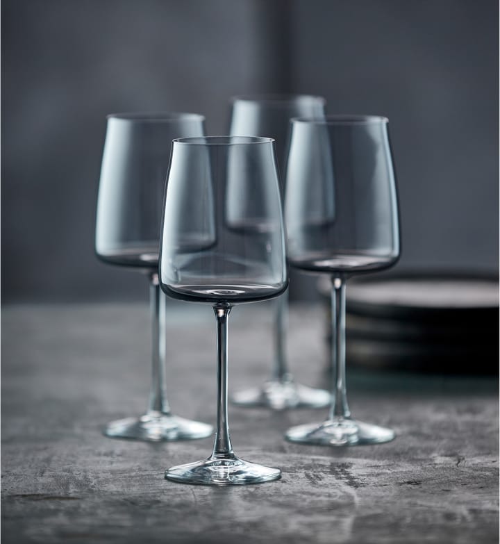 Zero white wine glass 43 cl 4-pack - Smoke - Lyngby Glas