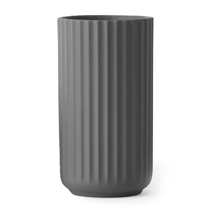 Lyngby vase dark grey matte - 20 cm - Lyngby Porcelæn