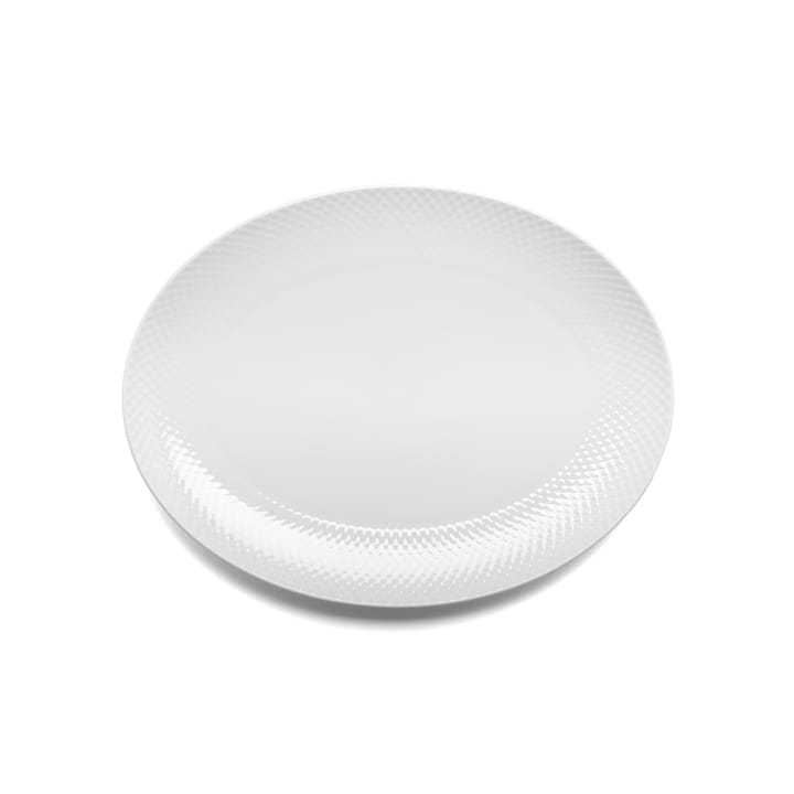 Rhombe oval serving saucer 35x26,5 cm - white - Lyngby Porcelæn