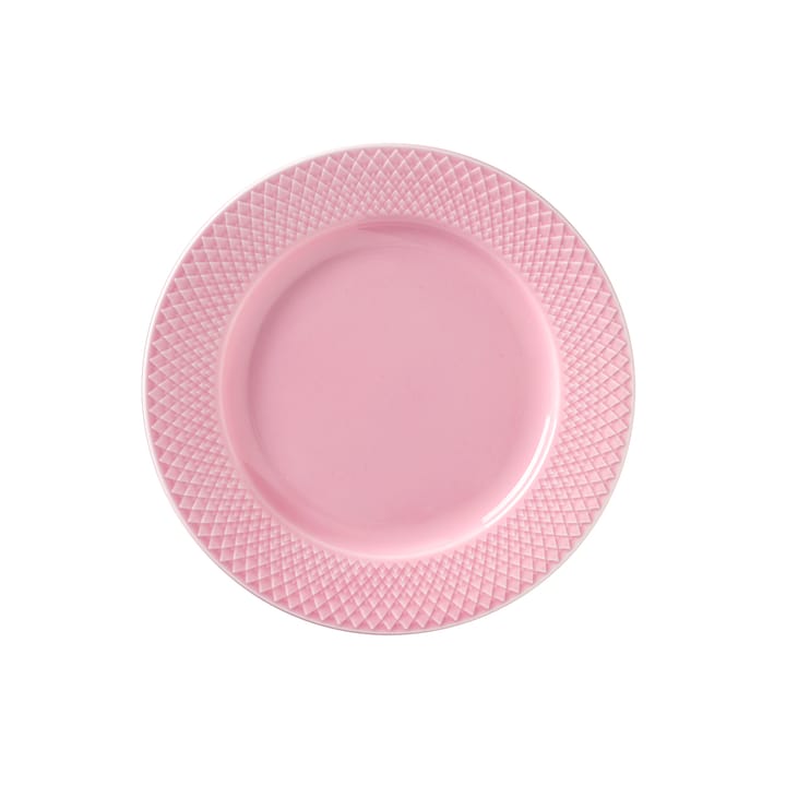Rhombe plate pink - 21 cm - Lyngby Porcel�æn