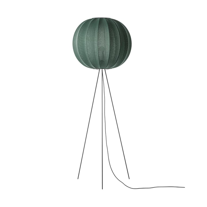 Knit-Wit 60 Round High floor lamp - Tweed green - Made By Hand