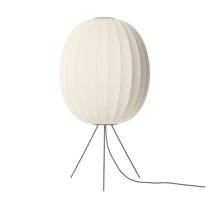Knit-Wit 65 High Oval Medium floor lamp - Pearl white - Made By Hand