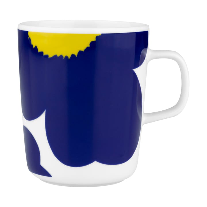 Iso Unikko mug 25 cl - White-d. blue-yellow - Marimekko