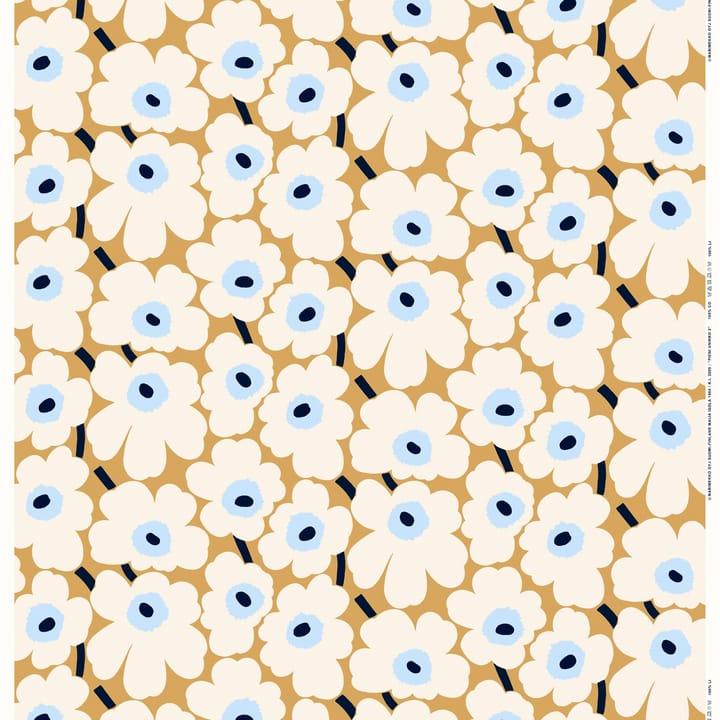 Pieni Unikko oilcloth - beige-offwhite-blue - Marimekko