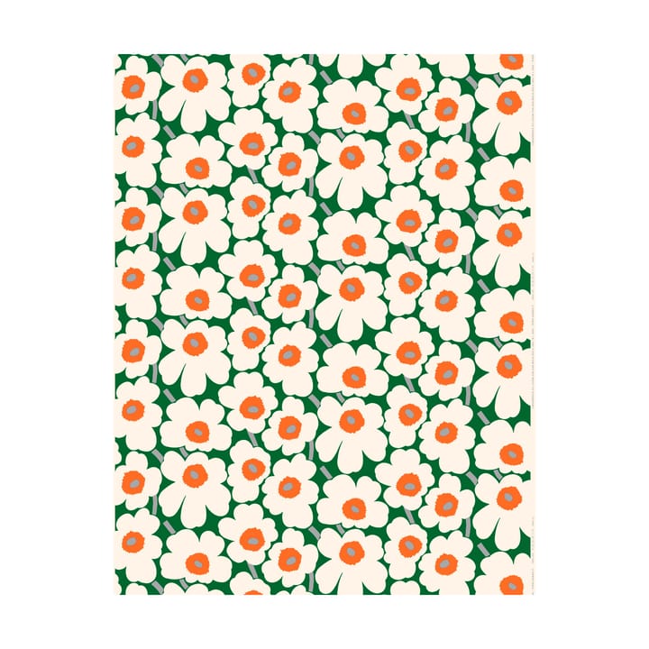 Pieni Unikko oilcloth - Green-cotton-orange - Marimekko