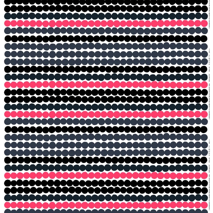 Räsymatto fabric - black-grey-pink - Marimekko